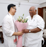 खड़गे और रिजिजू की मुलाक़ात के बाद रिजिजू का बयान,हम सब देश के लिए करेंगे काम